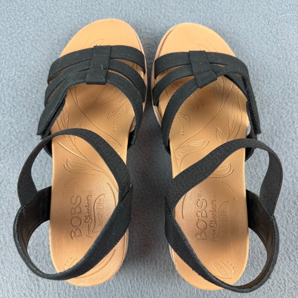 BOBS SKECHERS Arch Fit Womens Beach Kiss Be Breezy Sandals BLACK - 9 US‎ - Picture 5 of 6